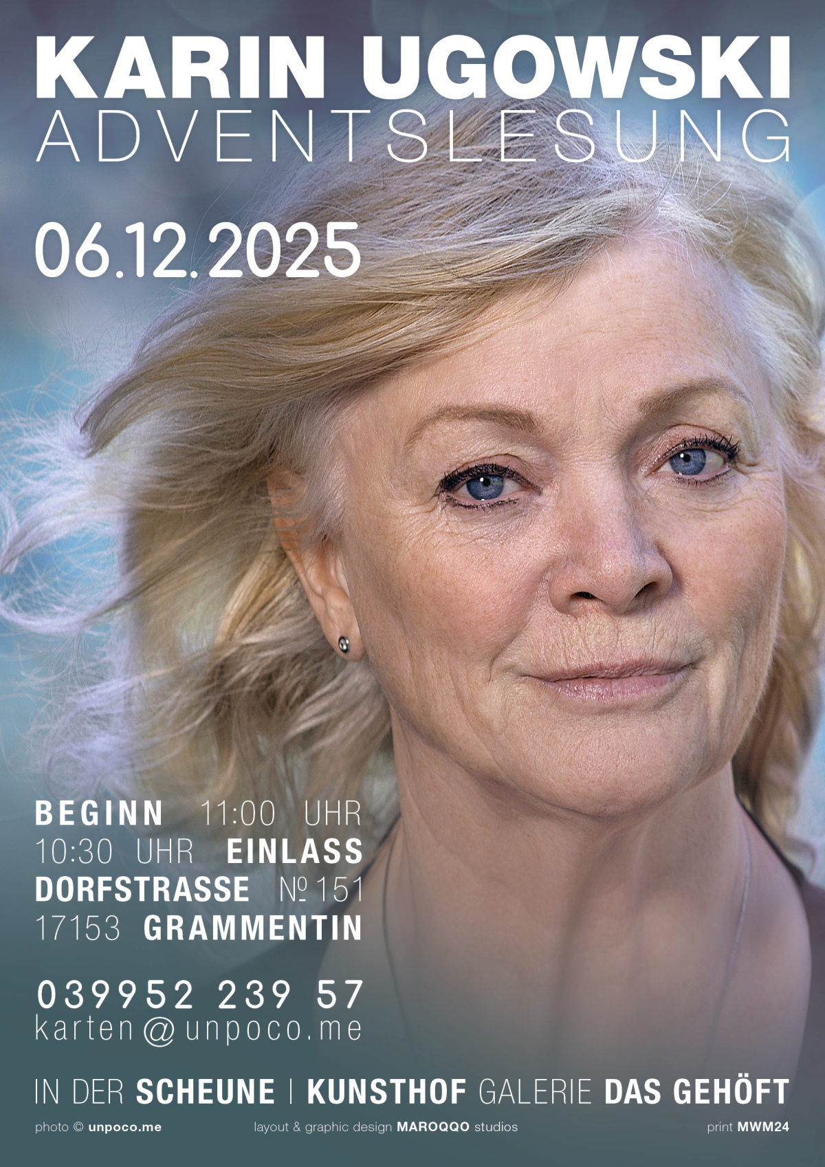 Adventslesung 2025 mit Schauspielerin Karin Ugowski